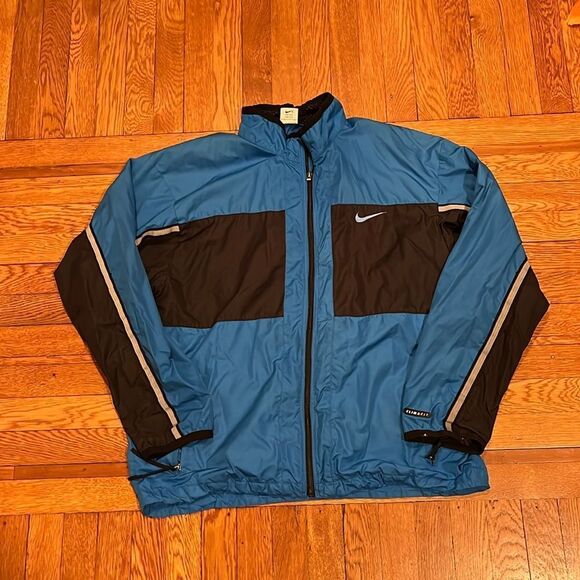 Vintage 90s Nike windbreaker full zip front and‎ back hit jacket - Picture 1 of 7